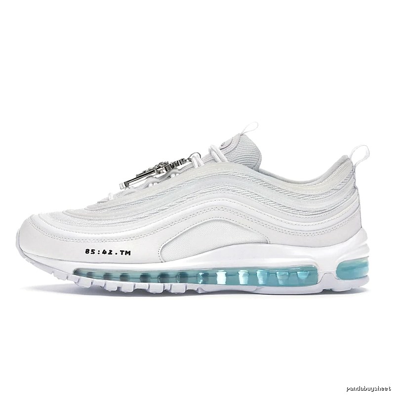 Nike Air Max 97 white trendy sneakers.
