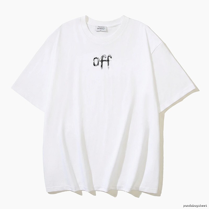 Off-White minimalist style white T-shirt