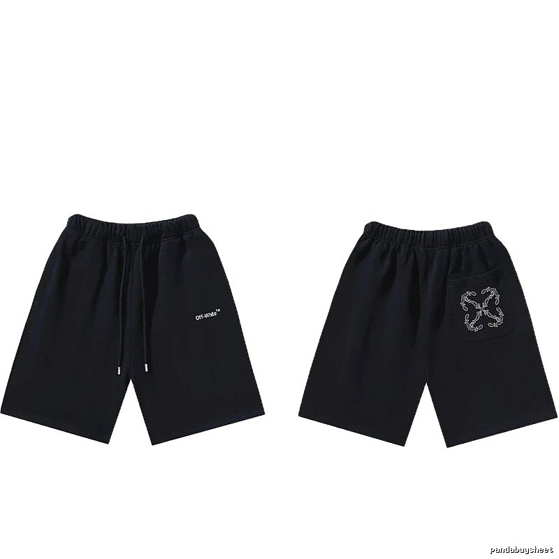 Off-White trendy and cool style black shorts