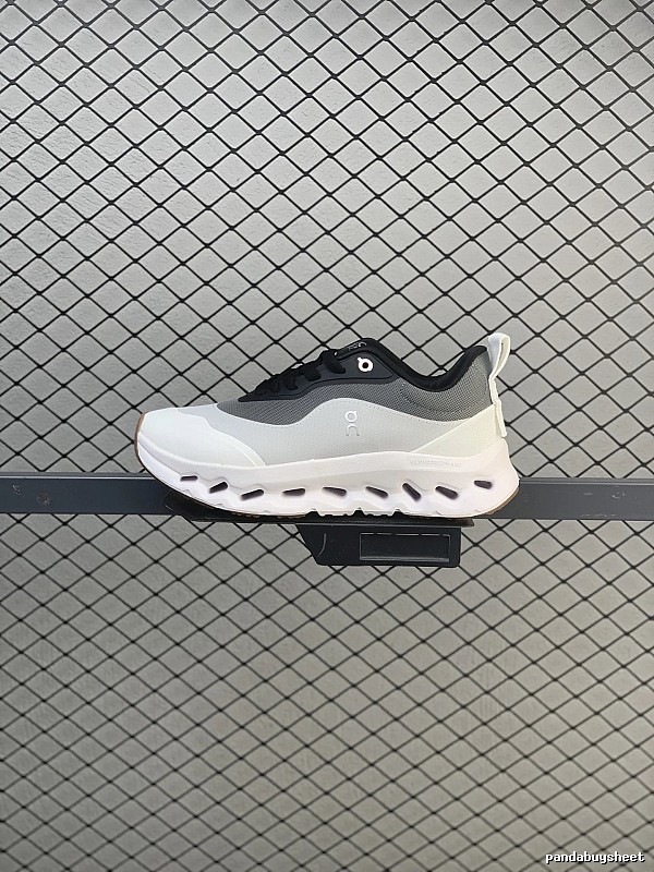 On White and Black Cloud Runners with Mixed Panel Finish