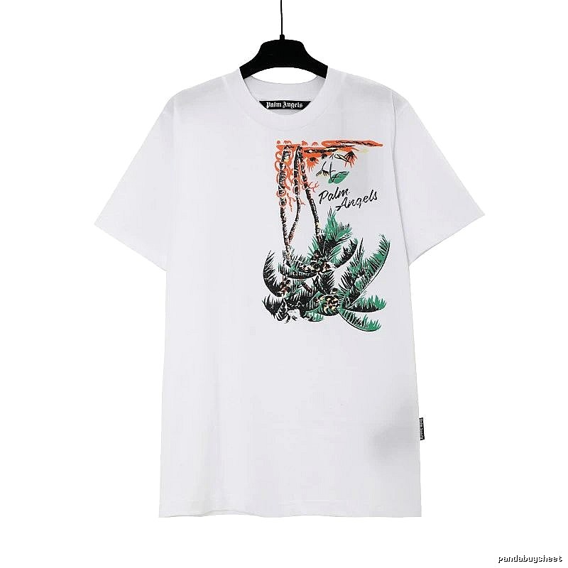 Palm Angels Casual Logo T-shirt White Palm Tree for Comfortable Styling