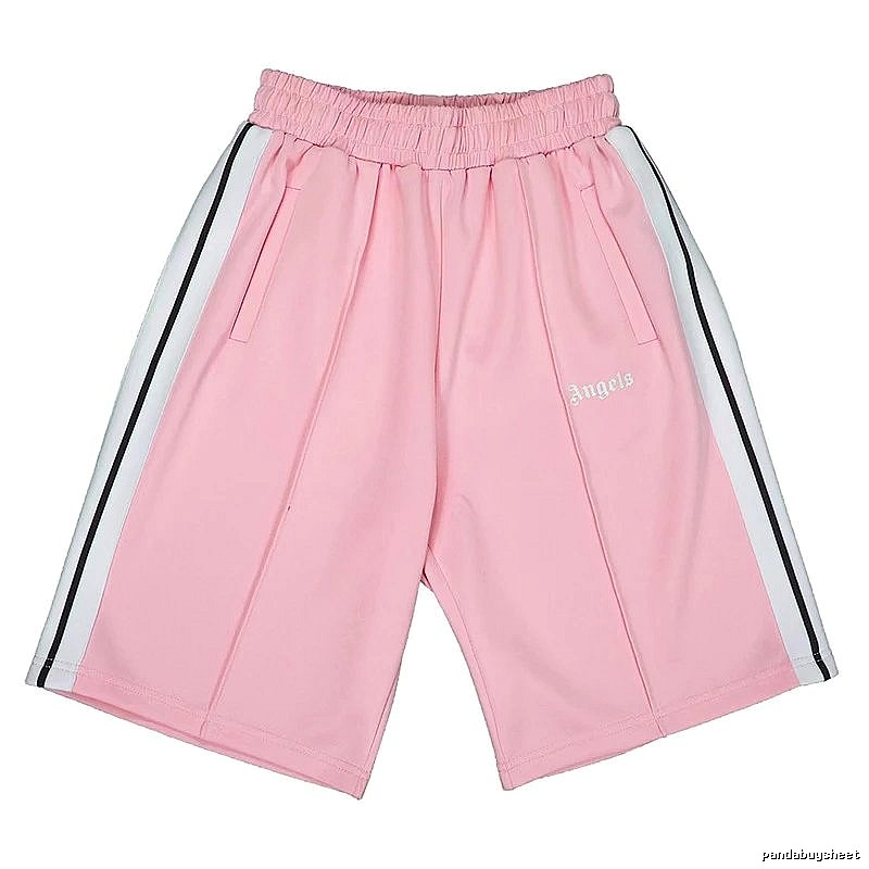 Palm Angels Monogram Track shorts Black Side Stripe for Layered Styling