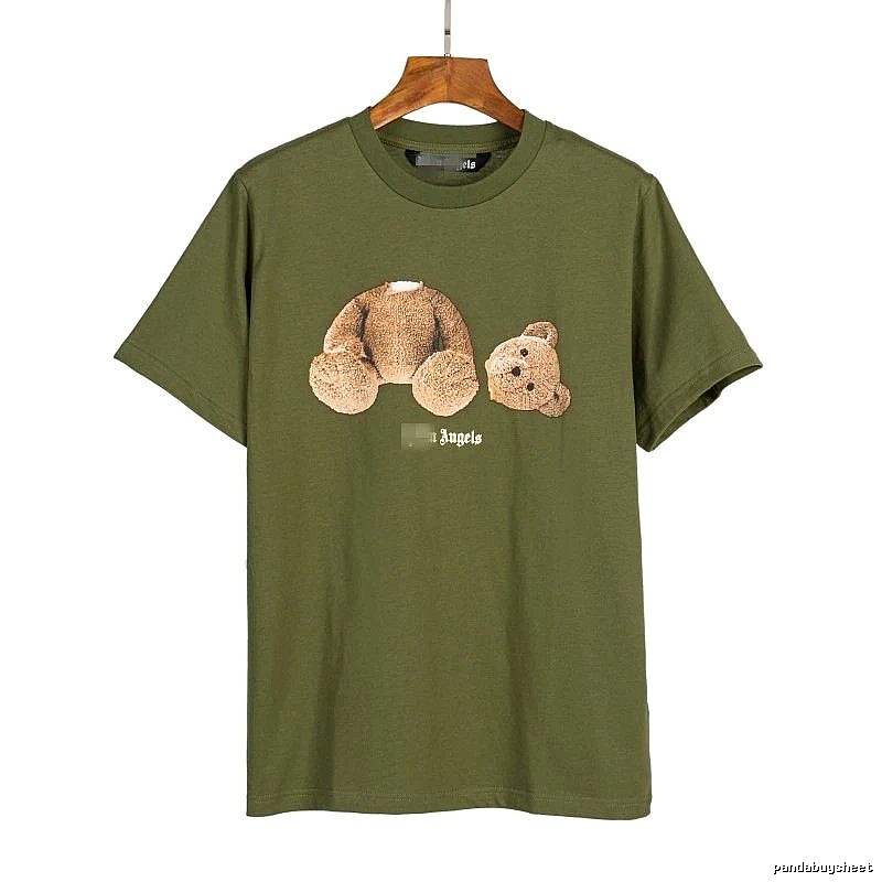 Palm Angels Relaxed Bear graphic T-shirt White Colorful Bear with Versatile Design