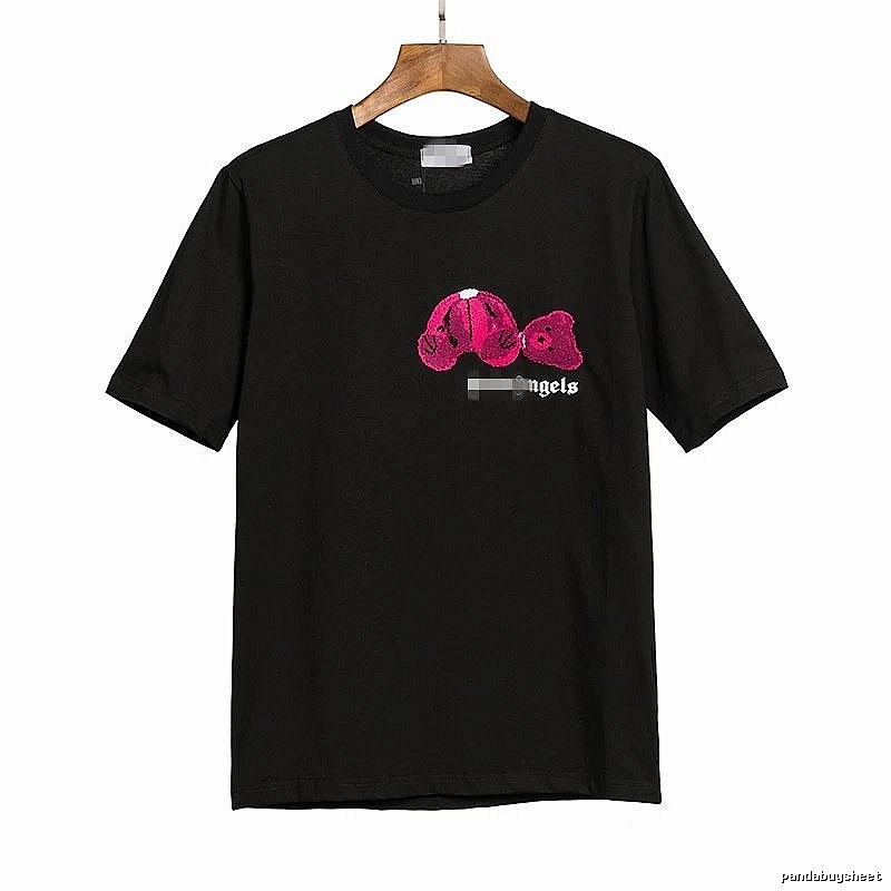 Palm Angels Statement Bear graphic T-shirt White Colorful Bear for Outdoor Plans