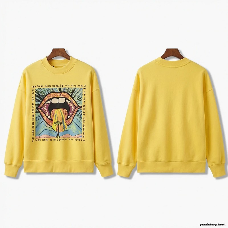 Palm Angels Trendy Yellow Sweatshirt