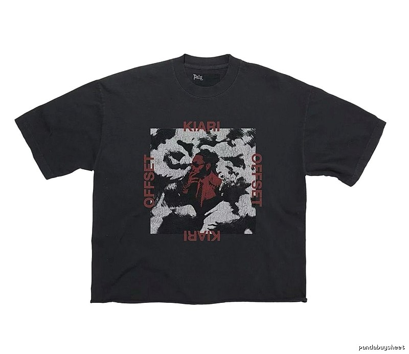 Paly Hollywood Portrait Print Street Style Black T-Shirt