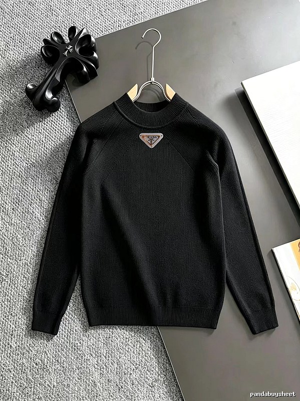 Prada Crewneck Sweater with Black Crewneck Sweater with Prada