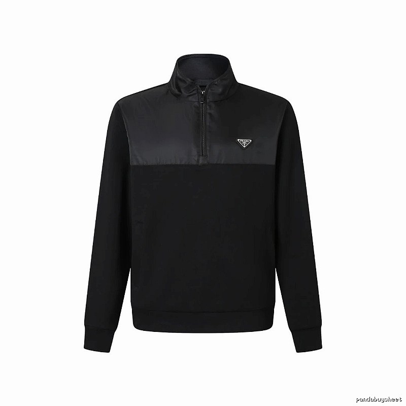 Prada Quarter Zip Sweatshirt with Black Quarter Zip Sweatshirt with