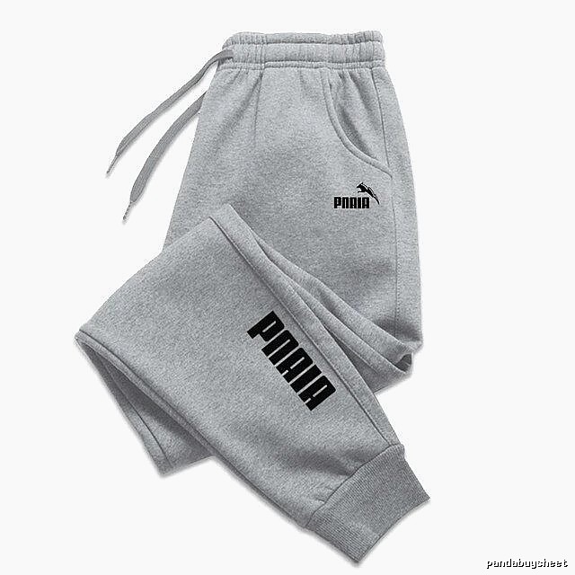 Puma Patterned Sweatpants Black Drawstring Sweatpants with Polished Detail