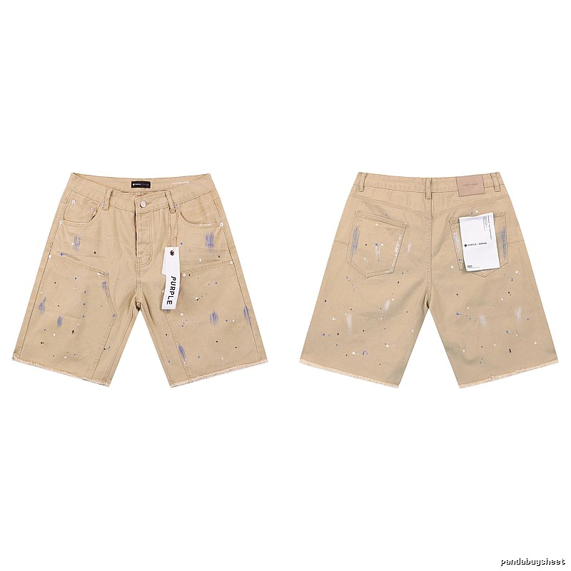 PurpleGodspeed Ink-splashing Style Khaki Shorts