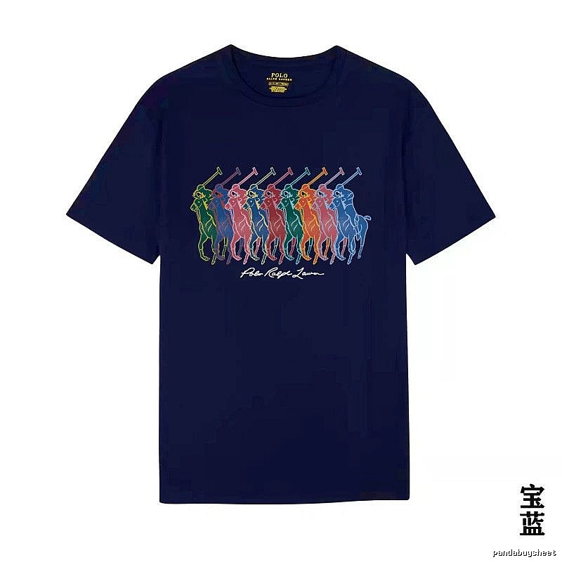 Ralph Lauren colorful retro-style royal blue T-shirt