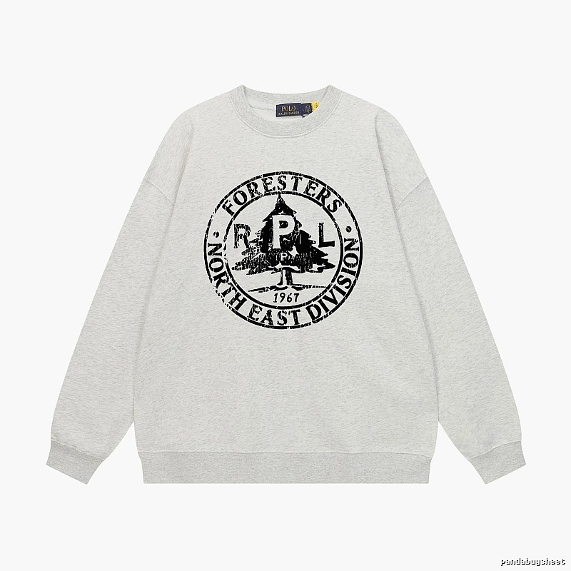 Ralph Lauren grey-toned retro-style sweatshirt