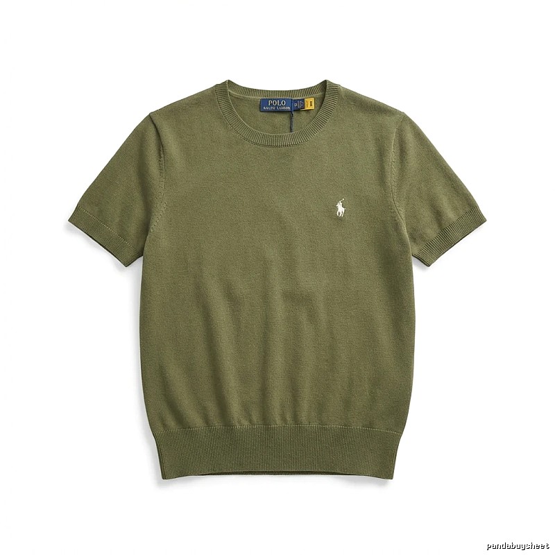 Ralph Lauren Polo Series Simple Style Olive Green Knitwear
