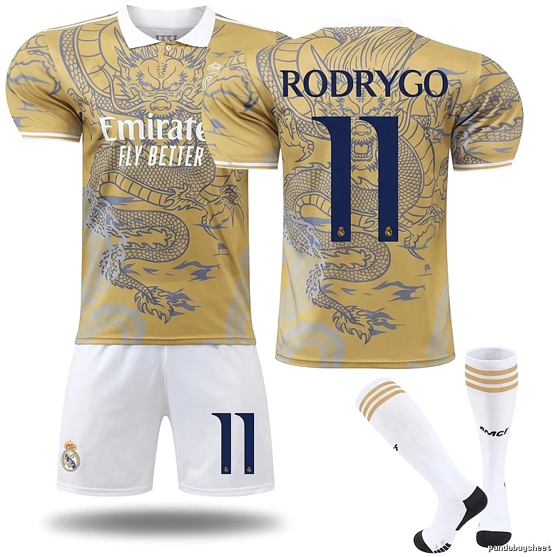 Real Madrid's dragon-patterned golden jersey