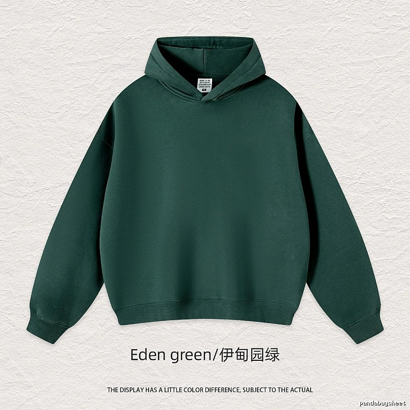 Relaxed Blank pullover hoodie Black Minimal A with Designer-Inspired Detail