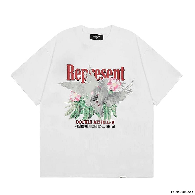 Represent Pigeon Vintage Style White T-shirt