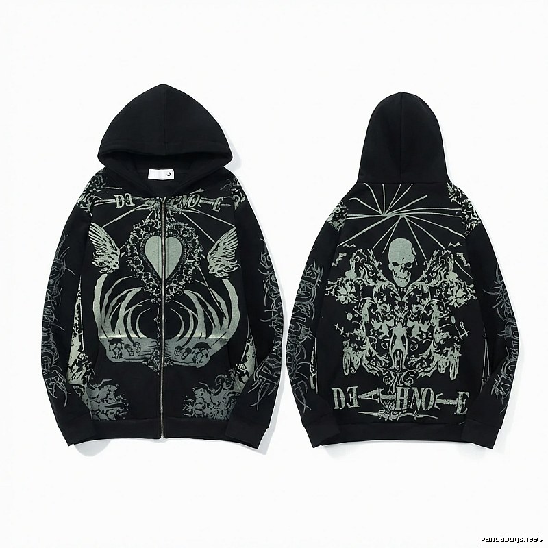 Revenge Dark Style Skull Print Hoodie