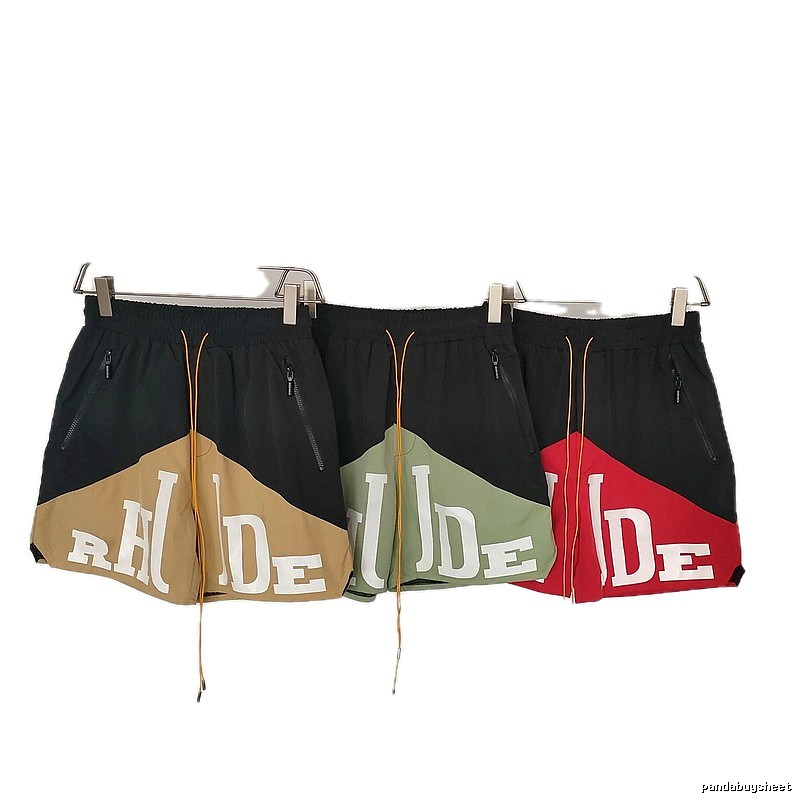 RHUDE Color - Blocking Trendy Brand Shorts