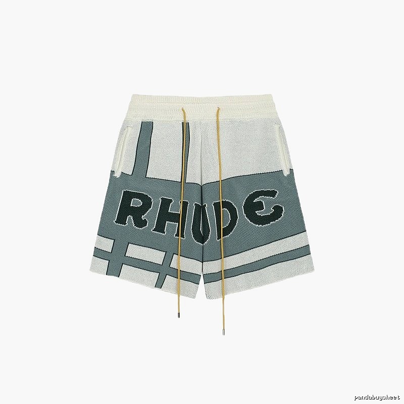 RHUDE retro-style shorts with letters