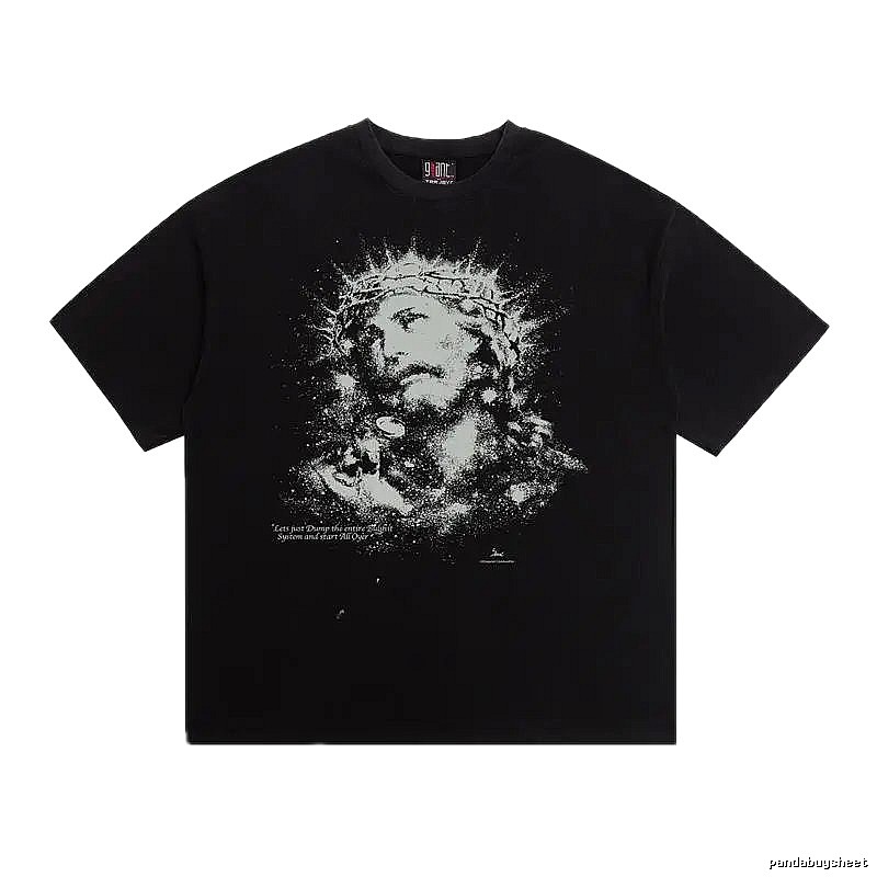 SAINT Jesus with Thorns Vintage Black T-Shirt