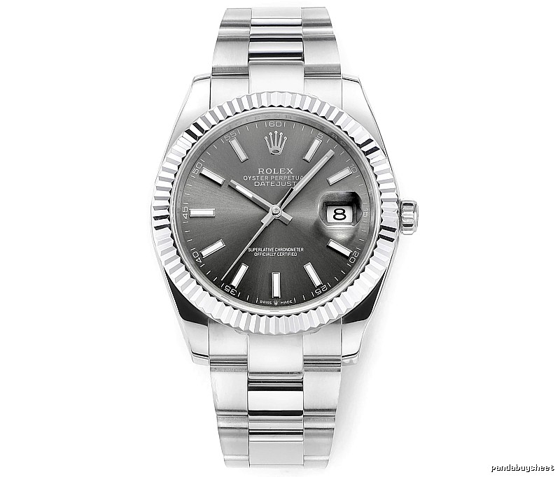 Silver And Gray Rolex Datejust Automatic Watch for occasion