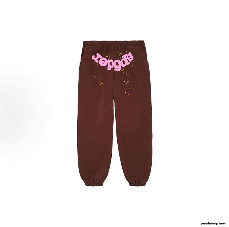 Sp5der Brown Graphic Sweatpants Lifestyle Edit