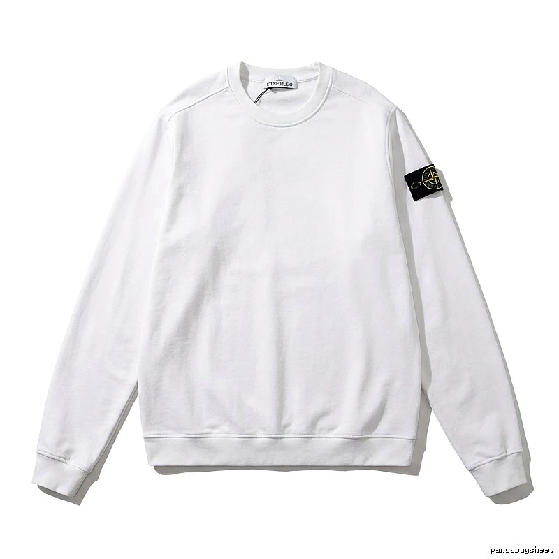 Stone Island basic simple white sweatshirt