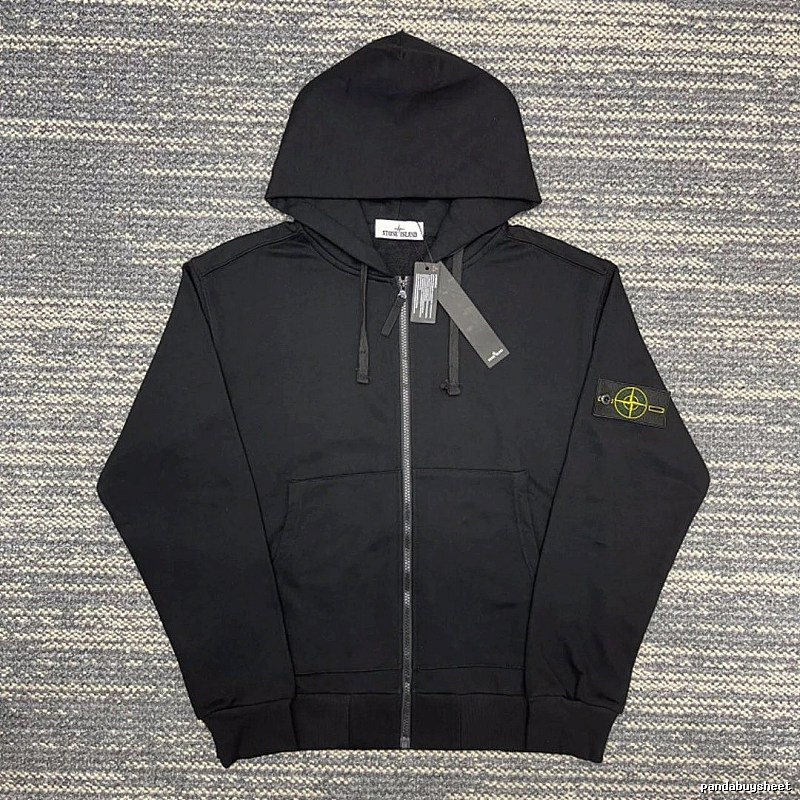 Stone Island Black Zip Hoodie Daily Styling