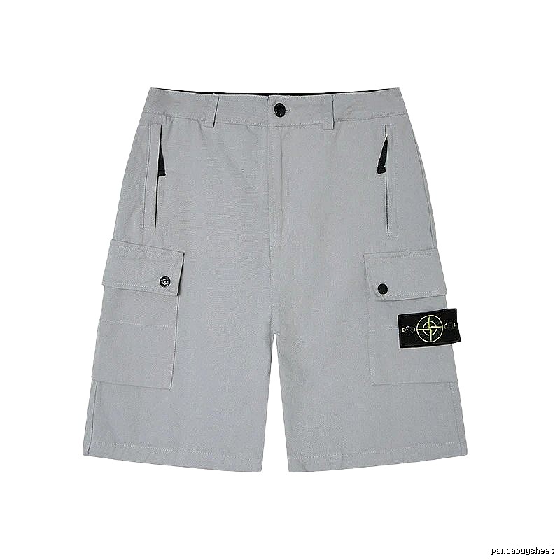 Stone Island Classic Technical Workwear Style Light Grey Shorts