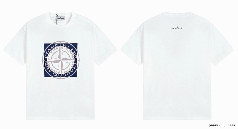 Stone Island Compass Collection Street Style White T-Shirt