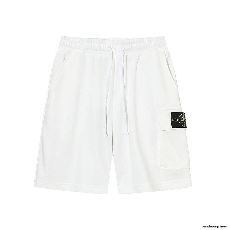 Stone Island Compass Series Workwear Style White Shorts