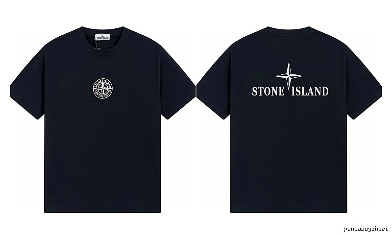 Stone Island Compass Street Style Black Short Sleeve T-shirt