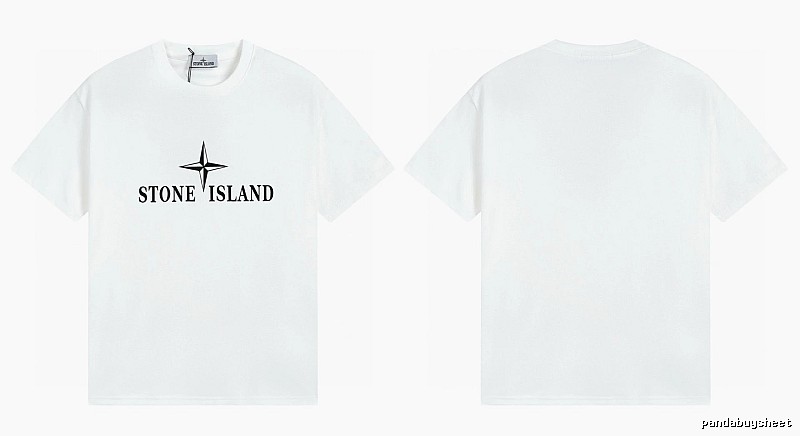 Stone Island Printed Street Style White T-Shirt