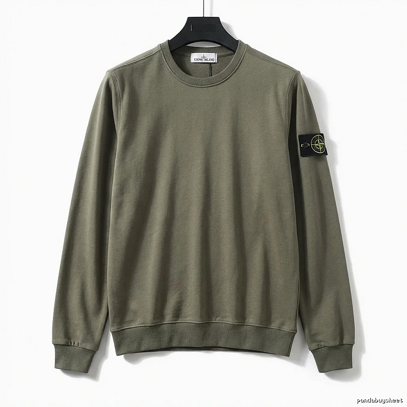 Stone Island trendy brand military green sweatshirt