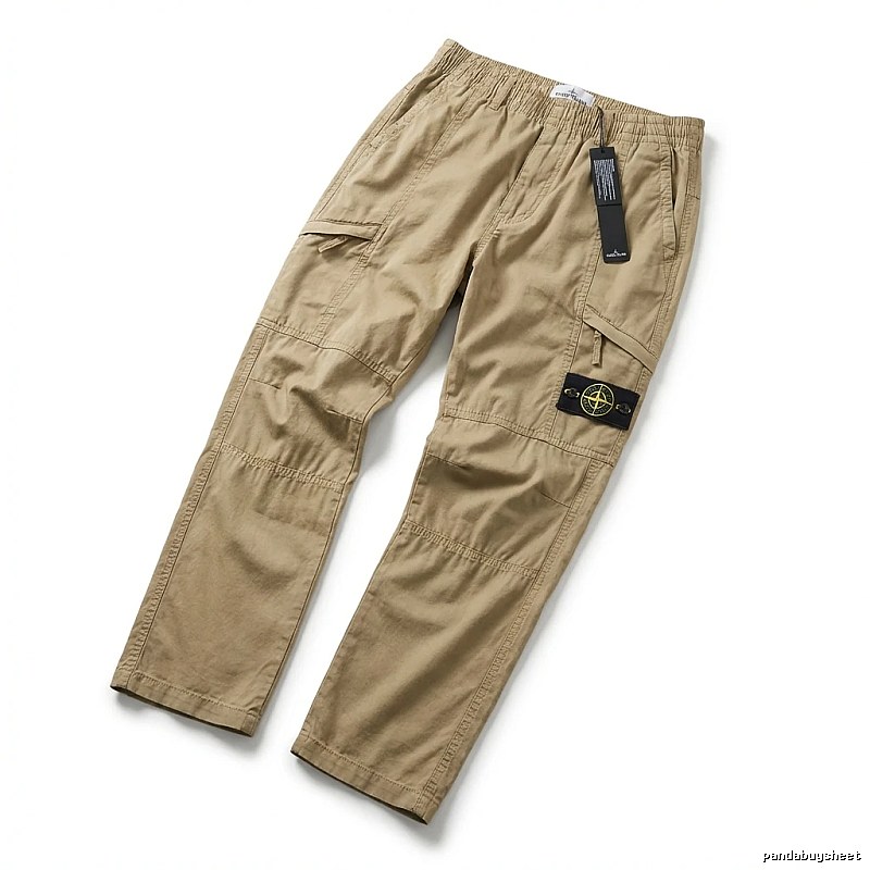 Stone Island utility-style khaki pants