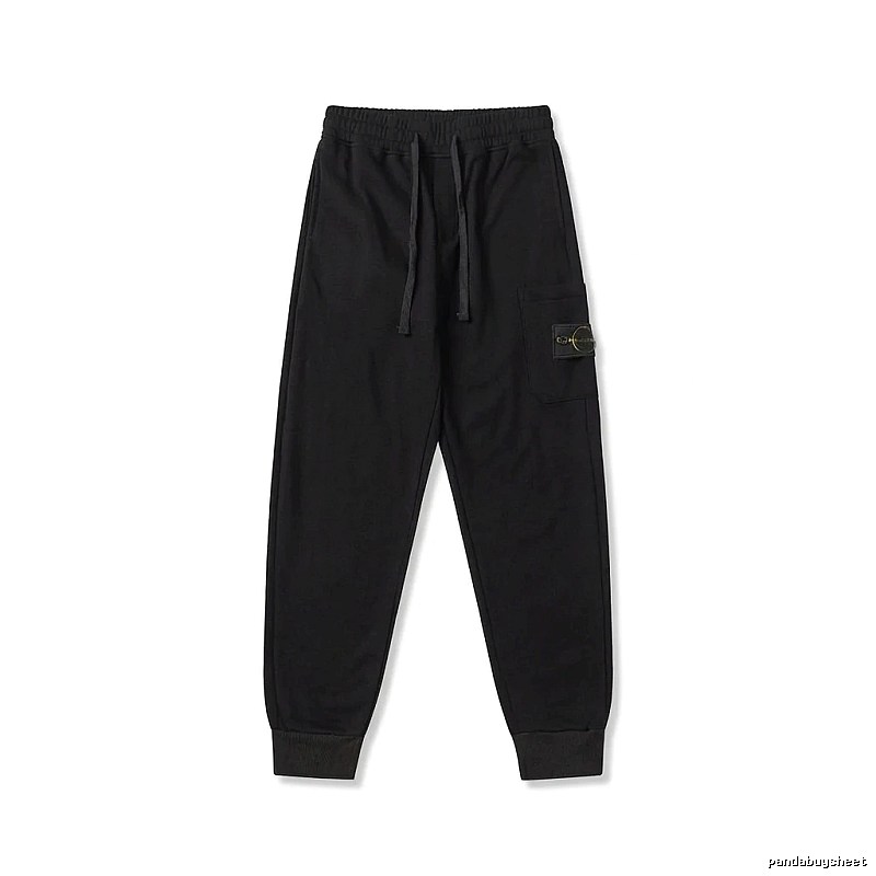 Stone Island workwear-style black sweatpants