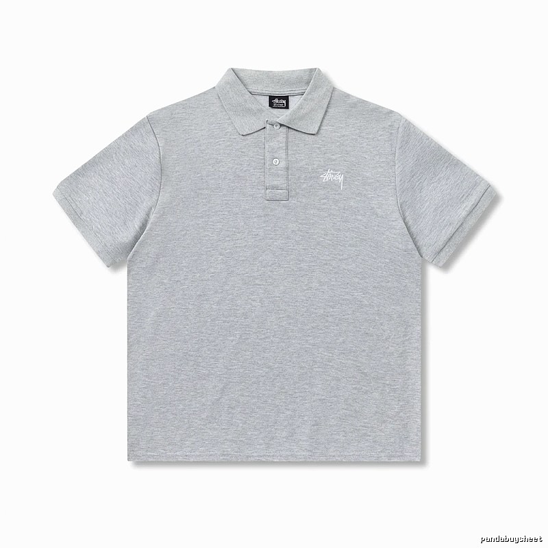 Stussy basic grey Polo shirt