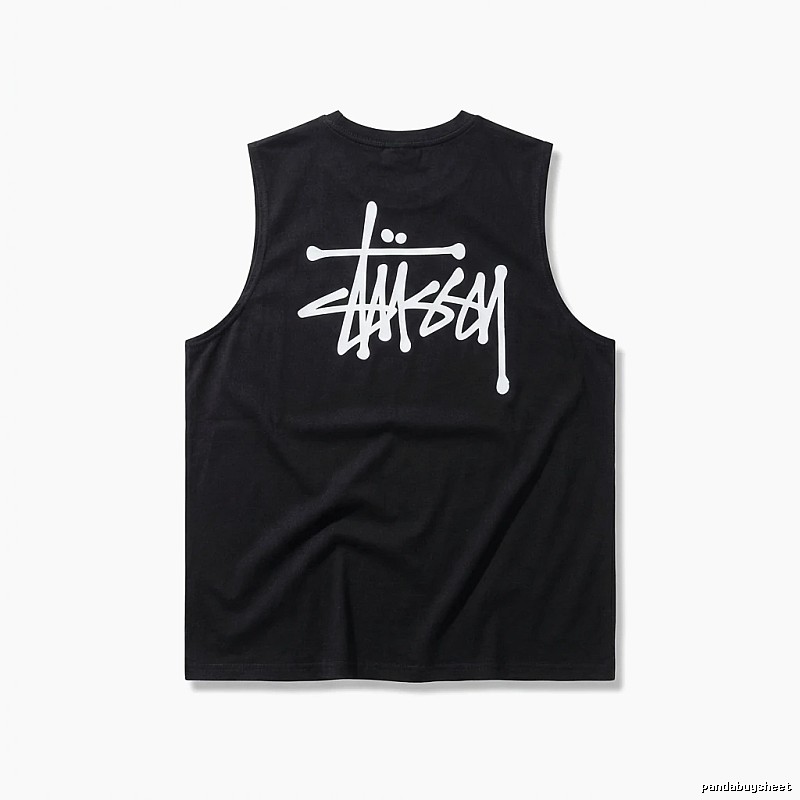 Stussy basic simple black vest