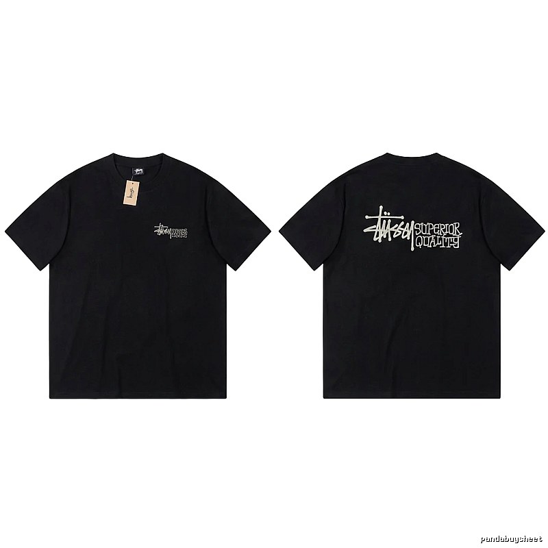 Stussy basic simple style black T-shirt