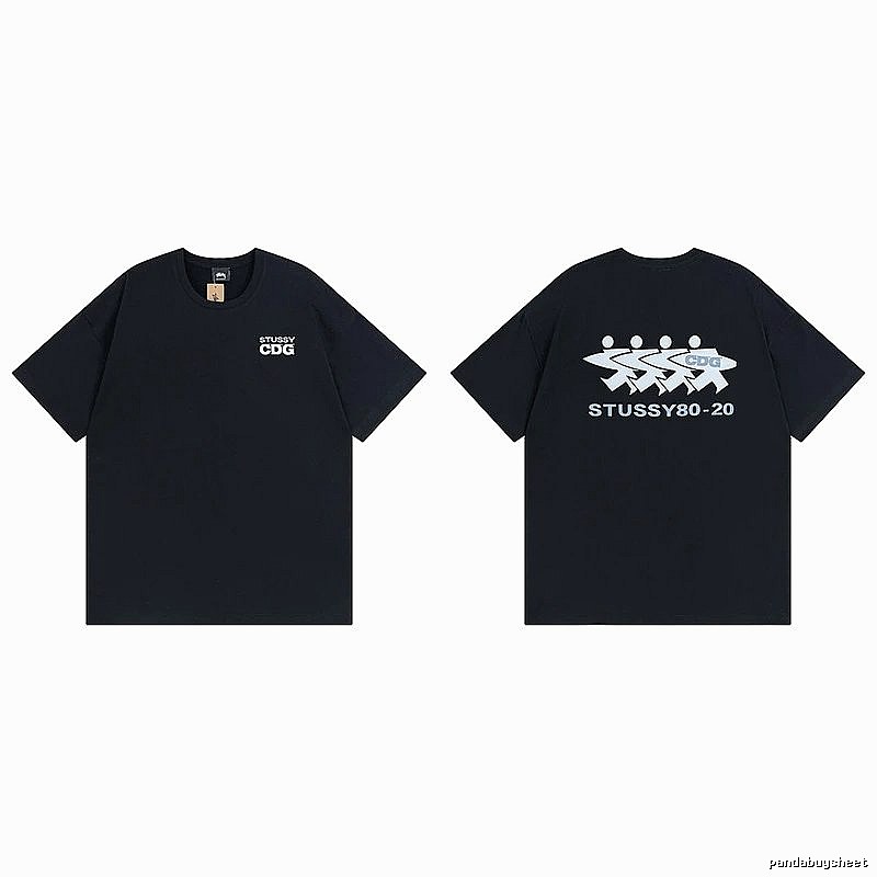 Stussy Black Spider Graphic T-Shirt Modern Fit Logo