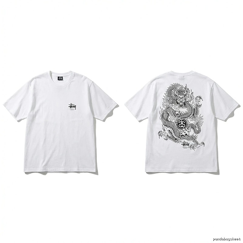Stussy Chinese-style white T-shirt