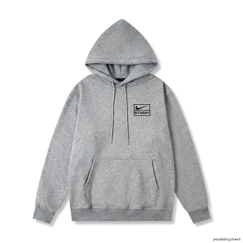 Stussy Co-branded Simple Style Grey Hoodie