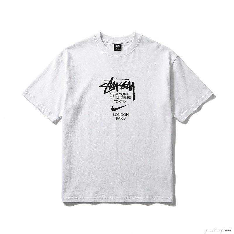 Stussy Co-branded Simple Style White T-shirt