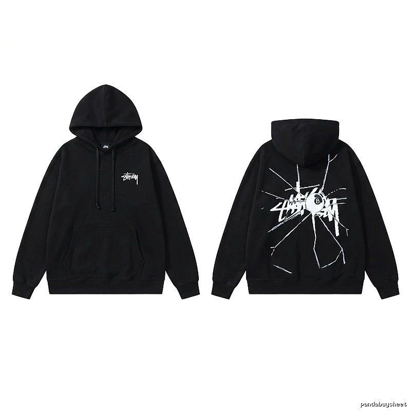 Stussy dark style black hoodie
