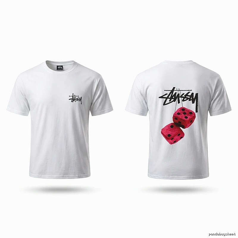 Stussy Dice Print White T-shirt