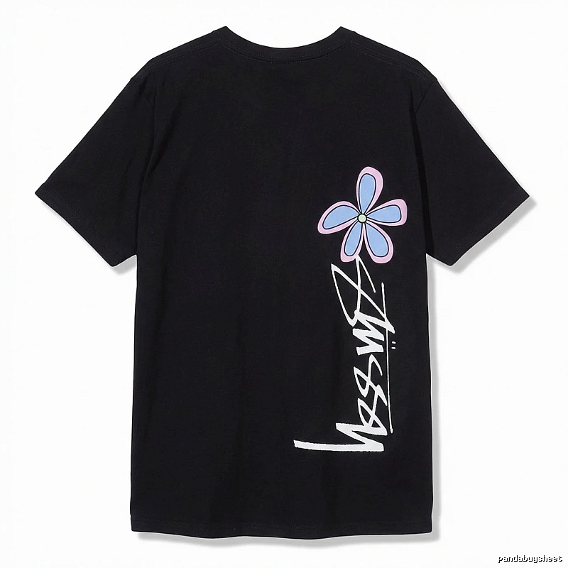 Stussy Floral Style Black T-shirt