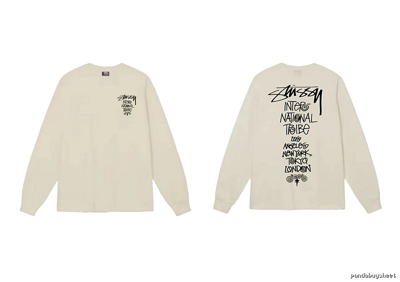 Stussy graffiti-style off-white long-sleeve