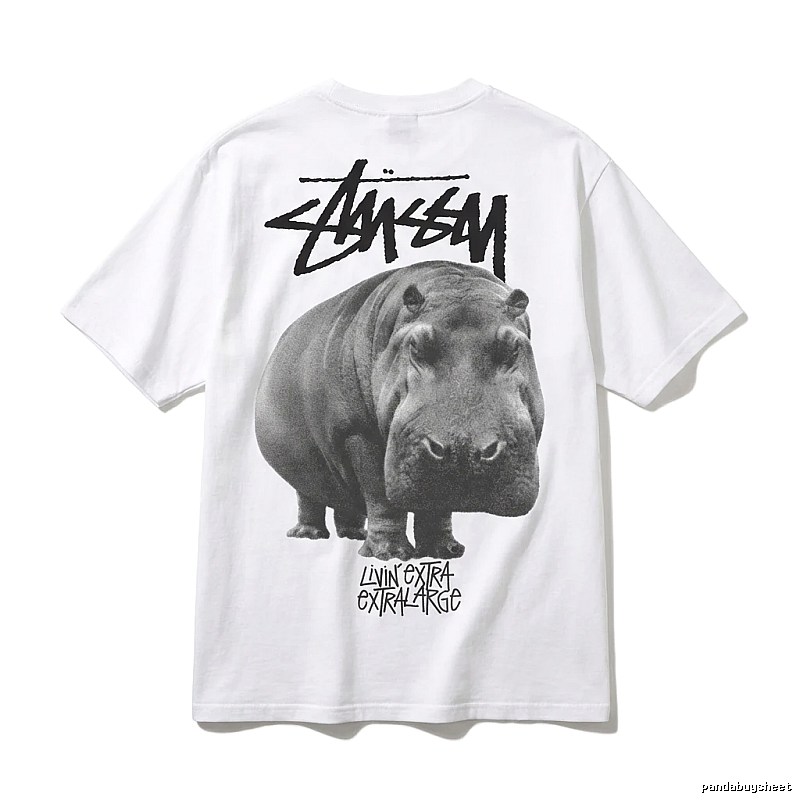 Stussy Hippo Trendy and Cool Style White T-shirt