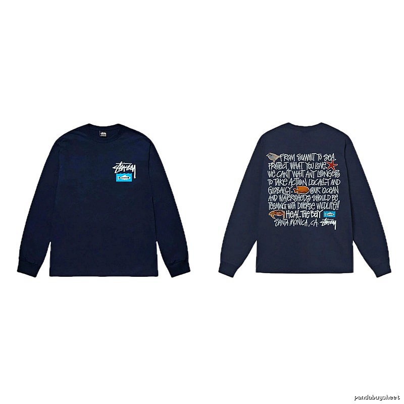 Stussy Ocean Protection Style Dark Blue Long-sleeve
