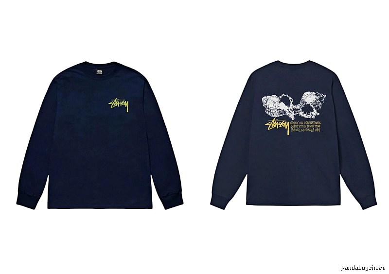 Stussy Skull Print Dark Style Long-sleeve